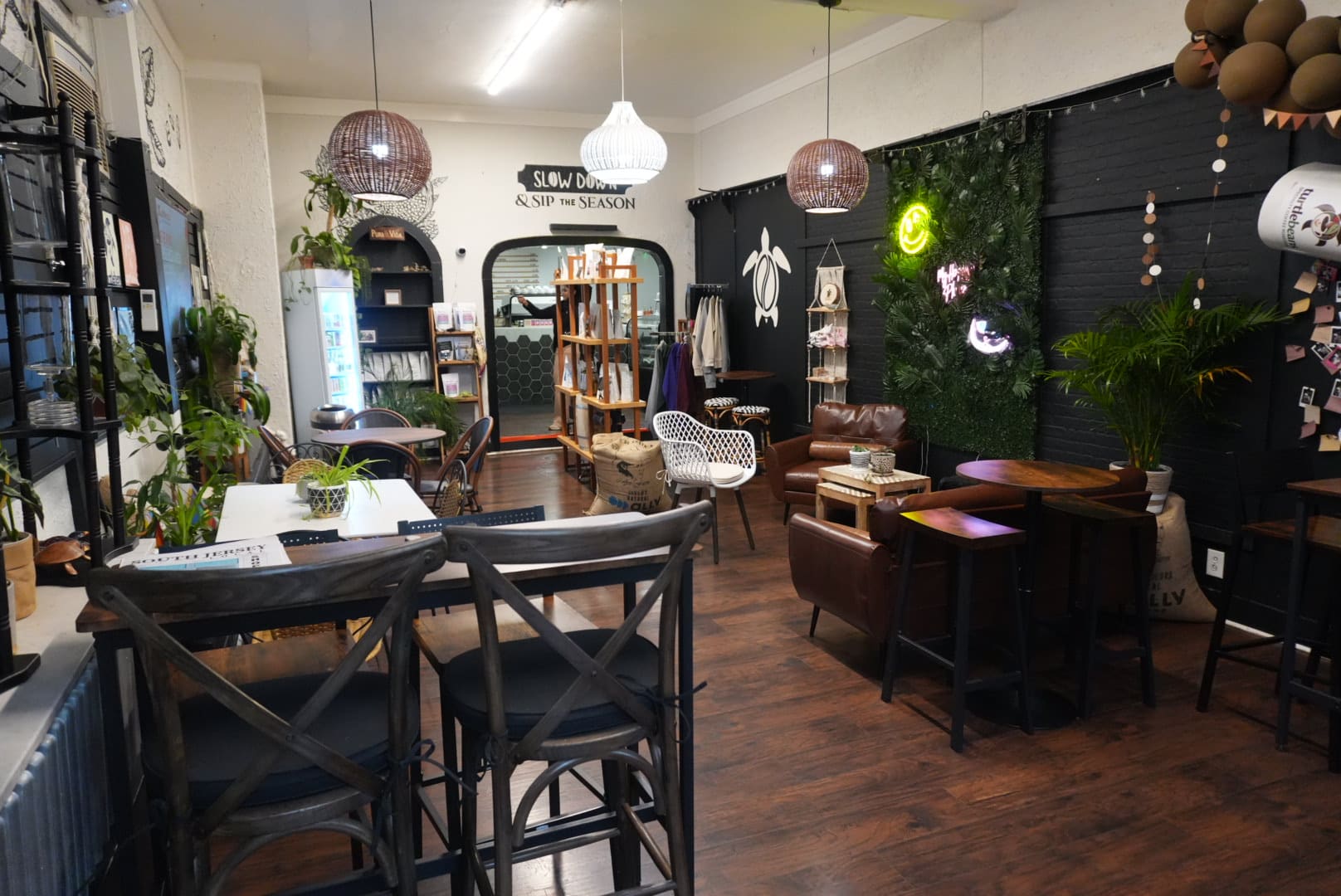 Turtle Beans Coffee Relaxing lounge corner with comfortable