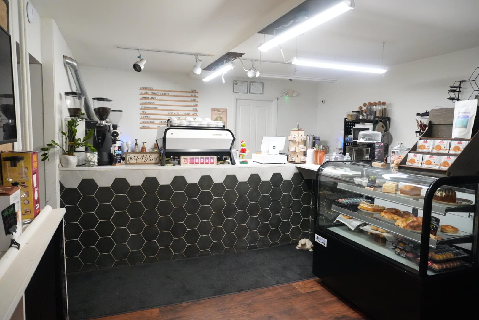 Turtle Beans Coffee service counter featuring